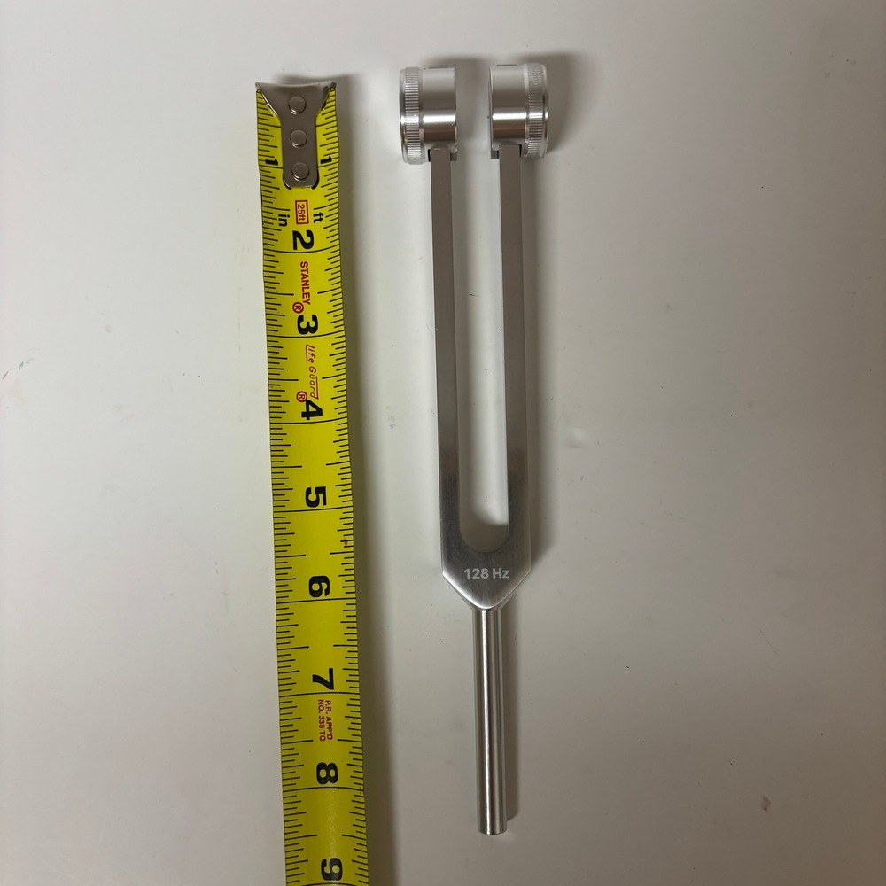128 Hz Weighted Tuning Fork Set Sound Healing Cymatics Meditation Stress Relief - Picture 4 of 4